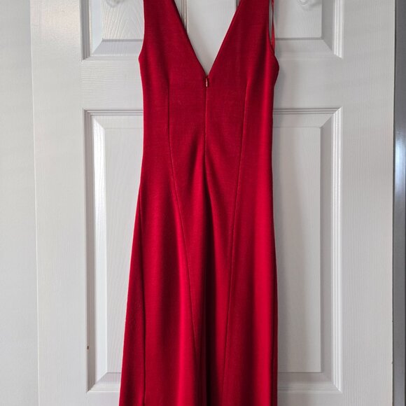 EUC Banana Republic red knee length dress size 0 - Picture 2 of 3